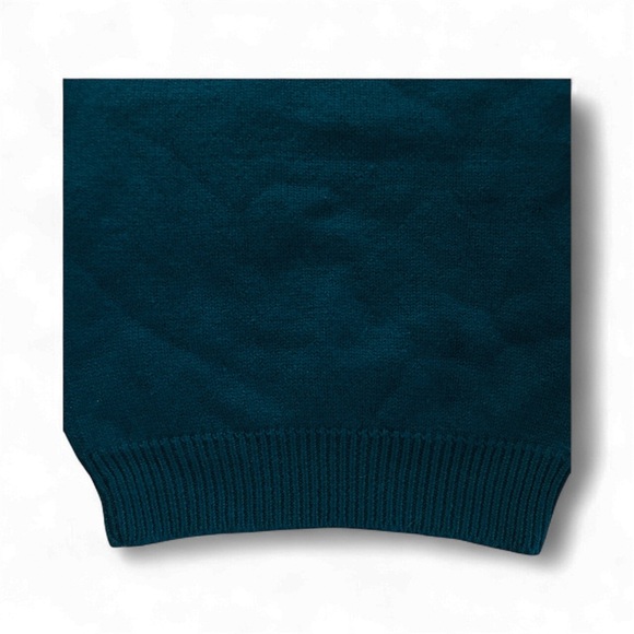 1980’s Vintage Gap & Co 100% Wool Mock Neck Sweater Womens Size Small. Deep Teal - Picture 4 of 6